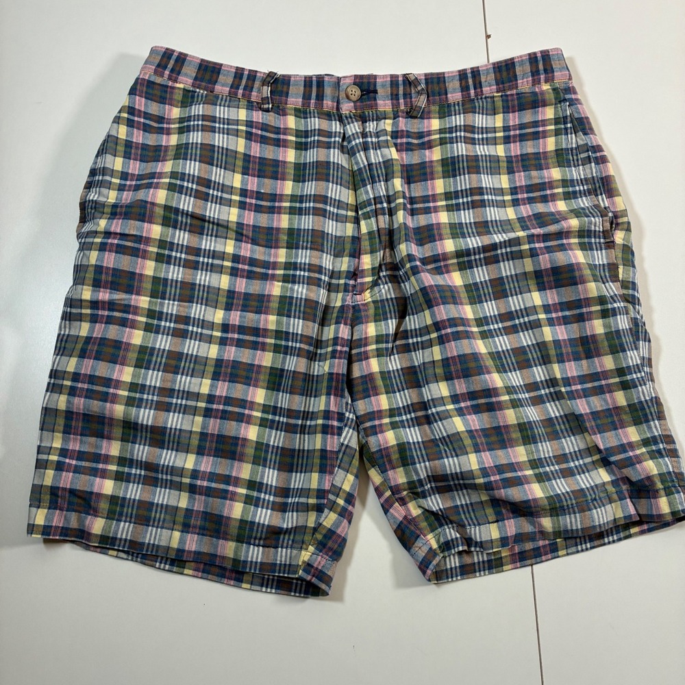 Vintage Polo Ralph Lauren Shorts 34 11" Multicolor Plaid Madras 90s Y2K (Tag 33)